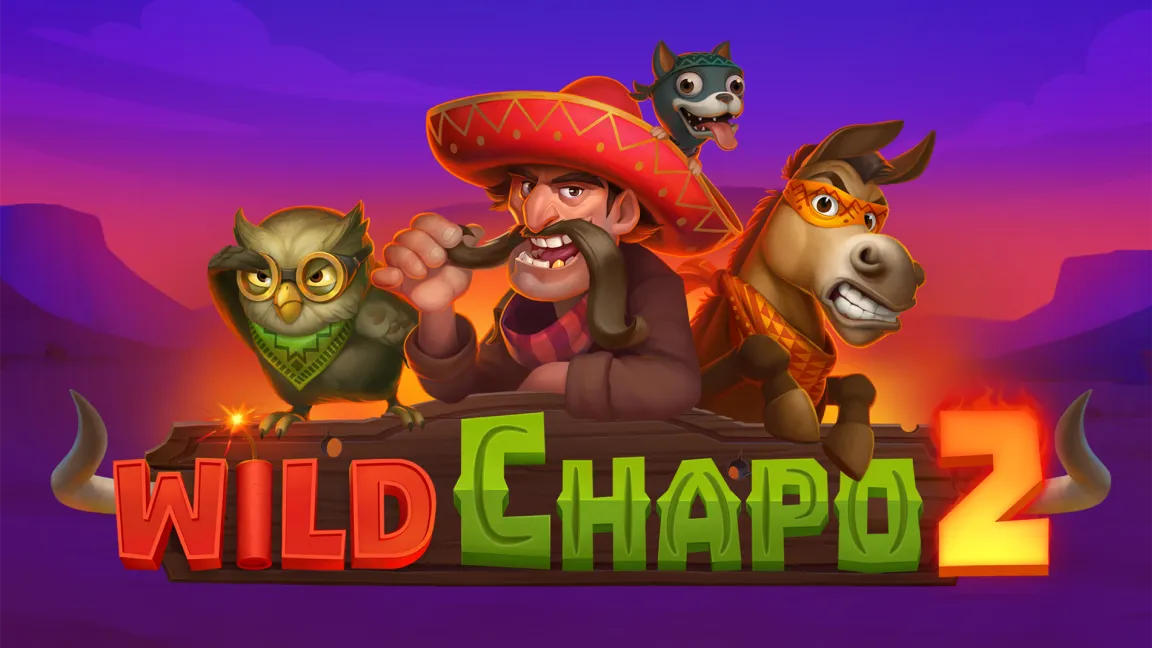 The promotional header for Wild Chapo 2, an online slot game on Betty.ca.