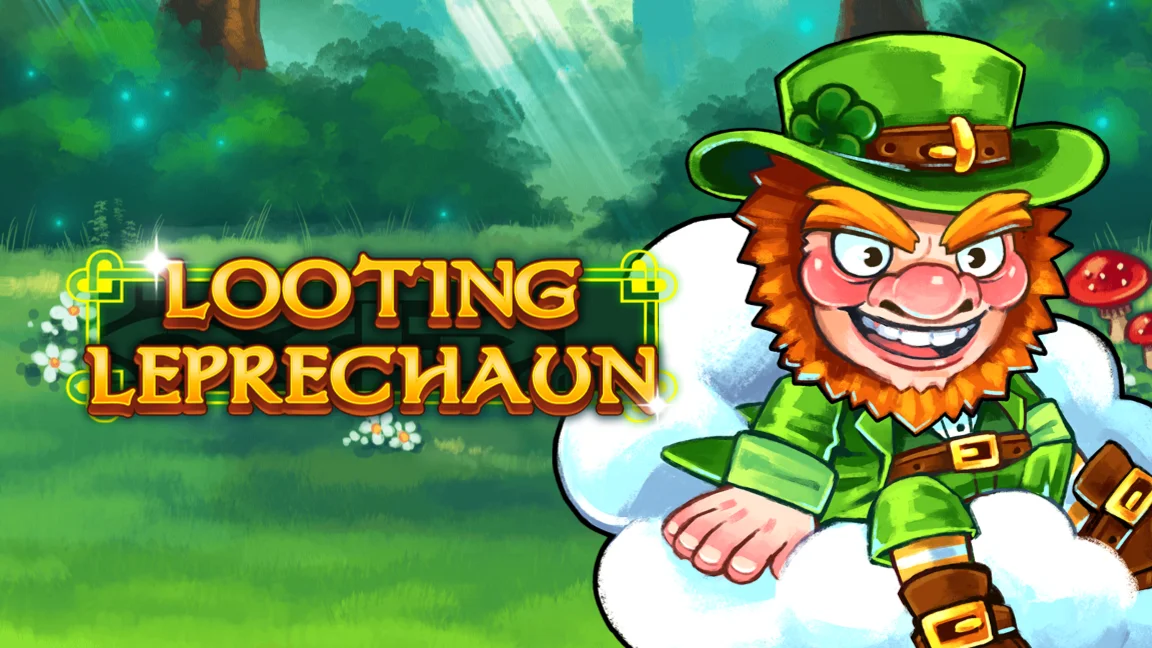 The promotional header for Looting Leprechaun, an online slot game on Betty.ca.