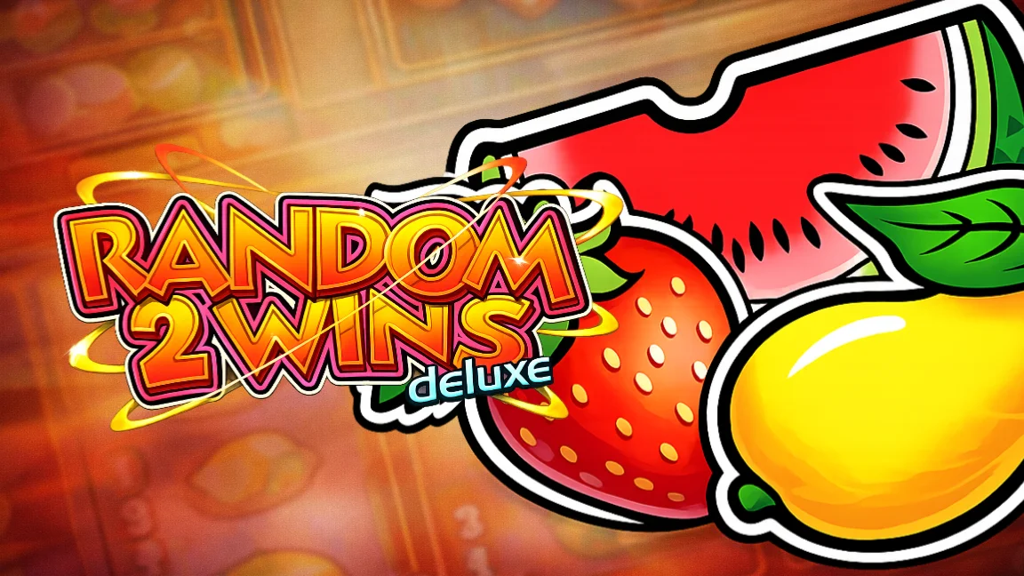 The promotional header for Random 2 Wins Deluxe, an online slot game on Betty.ca.