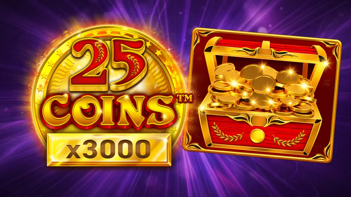 The promotional header for 25 Coins x3000, an online slot game on Betty.ca.