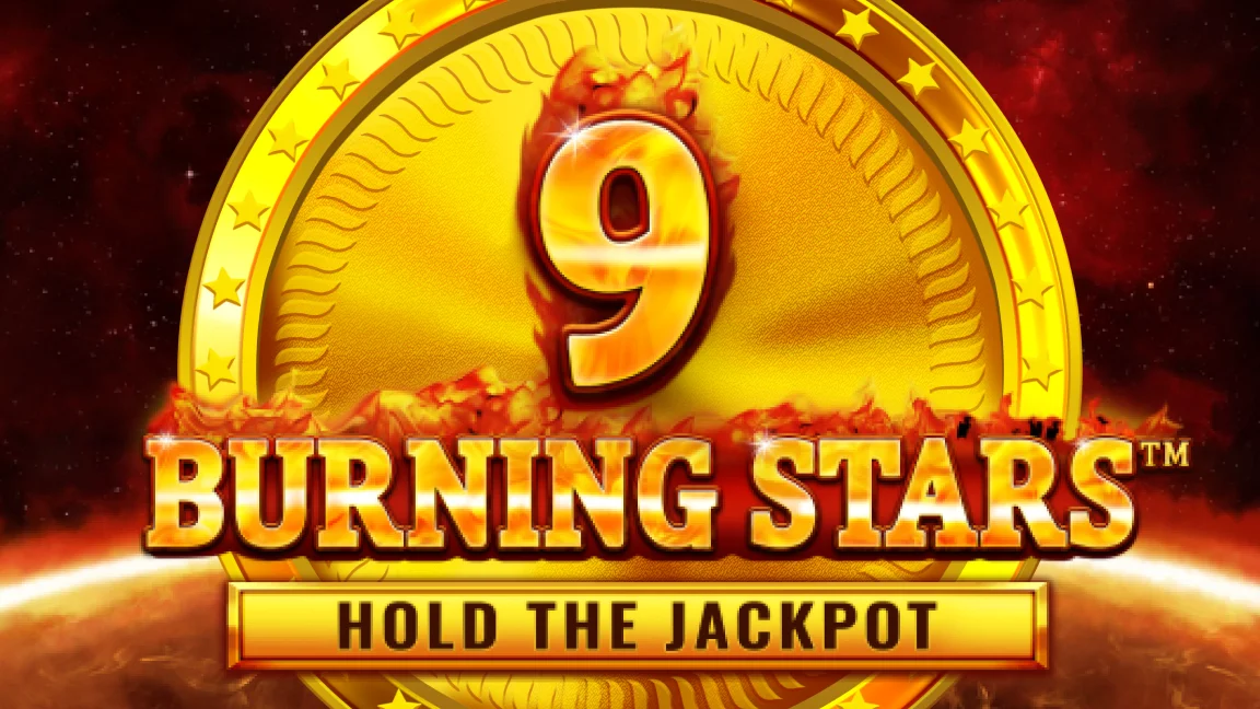 The promotional header for 9 Burning Stars™, an online slot game on Betty.ca.