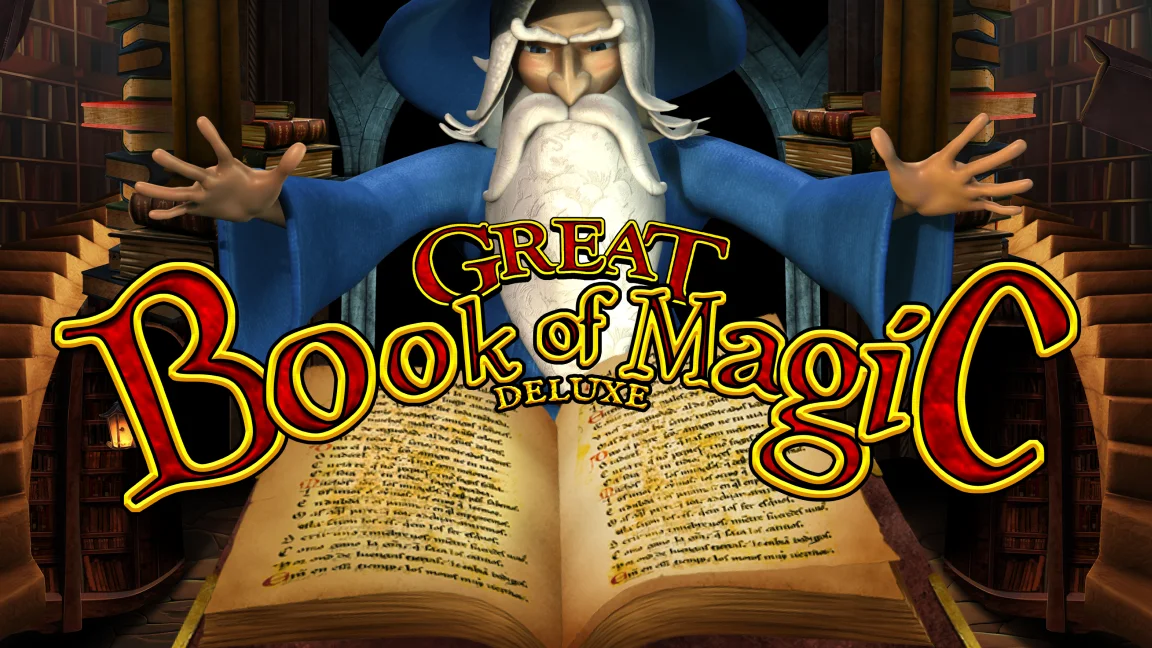 The promotional header for Great Book of Magic Deluxe, an online slot game on Betty.ca.