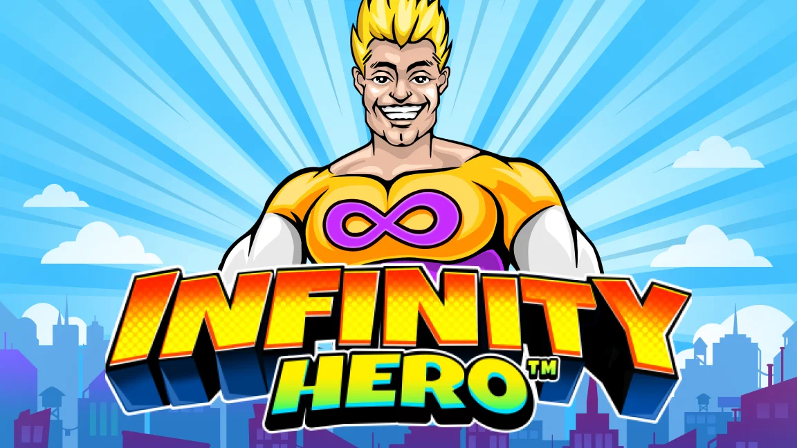 The promotional header for Infinity Hero, an online slot game on Betty.ca.