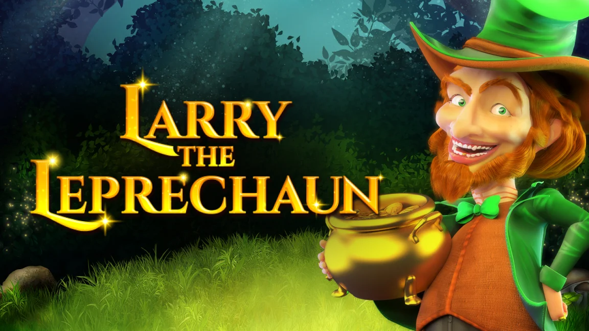 The promotional header for Larry the Leprechaun, an online slot game on Betty.ca.