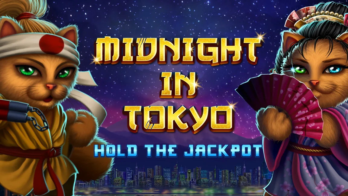 The promotional header for Midnight in Tokyo, an online slot game on Betty.ca.