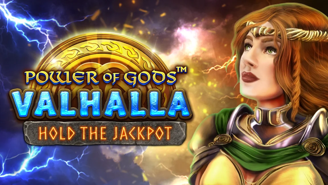 The promotional header for Power of Gods Valhalla, an online slot game on Betty.ca.